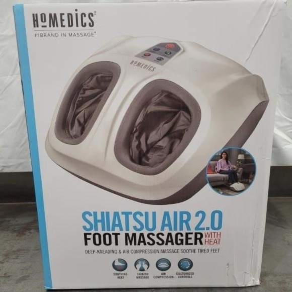 HoMedics Shiatsu Air 2.0 Foot Massager with Heat, Air Compression Massage - Picture 3 of 5